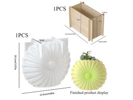 Molde florero margarita con contencion madera 